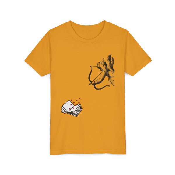Cupid's Book Youth Tee - Cute Gift for Readers - Image 15