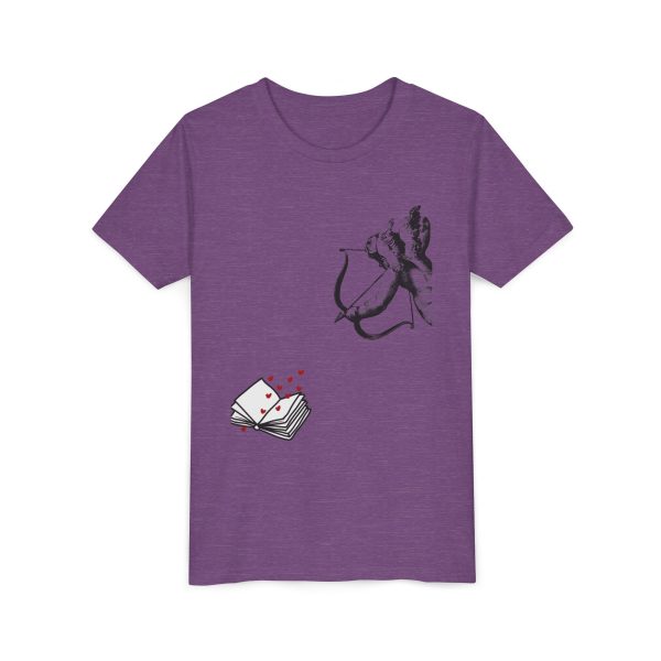 Cupid's Book Youth Tee - Cute Gift for Readers - Image 23