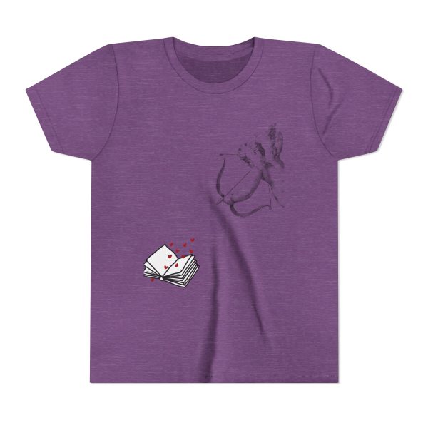 Cupid's Book Youth Tee - Cute Gift for Readers - Image 21