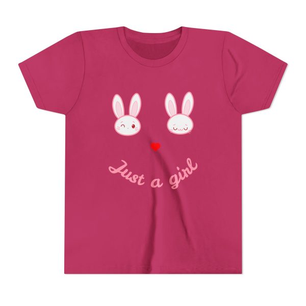 Just a Girl Bunny Design Tee - Image 13