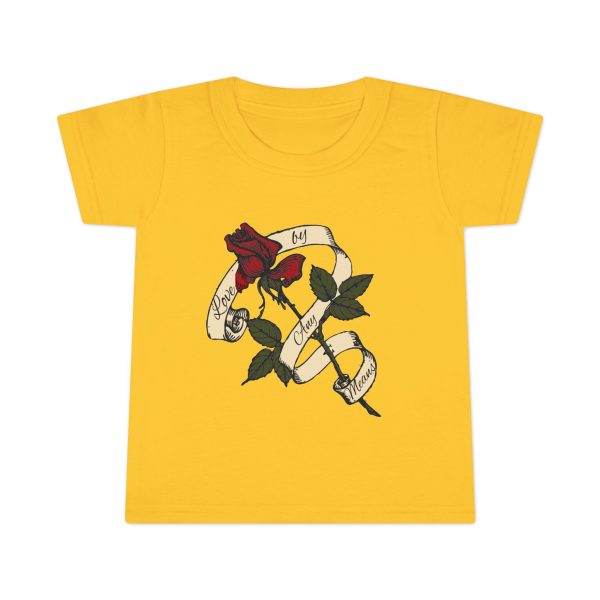 Toddler T-Shirt with Rose and Ribbon - Image 3