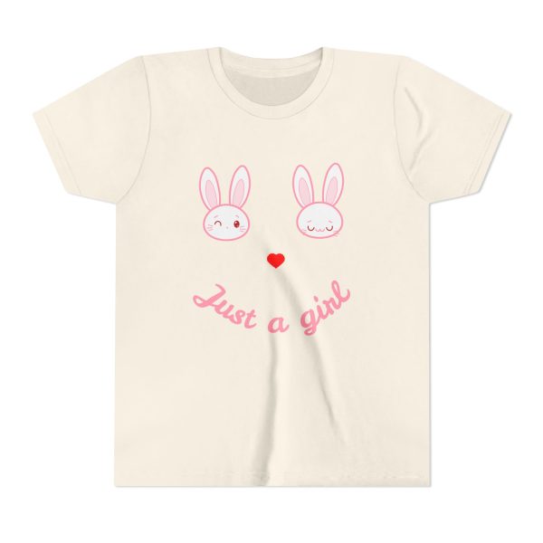 Just a Girl Bunny Design Tee - Image 5