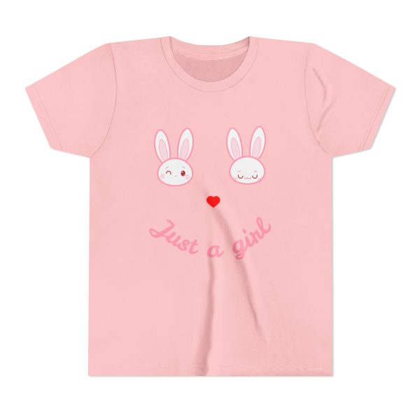 Just a Girl Bunny Design Tee - Image 17