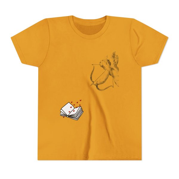 Cupid's Book Youth Tee - Cute Gift for Readers - Image 13