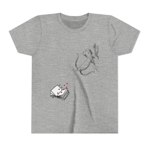 Cupid's Book Youth Tee - Cute Gift for Readers - Image 17