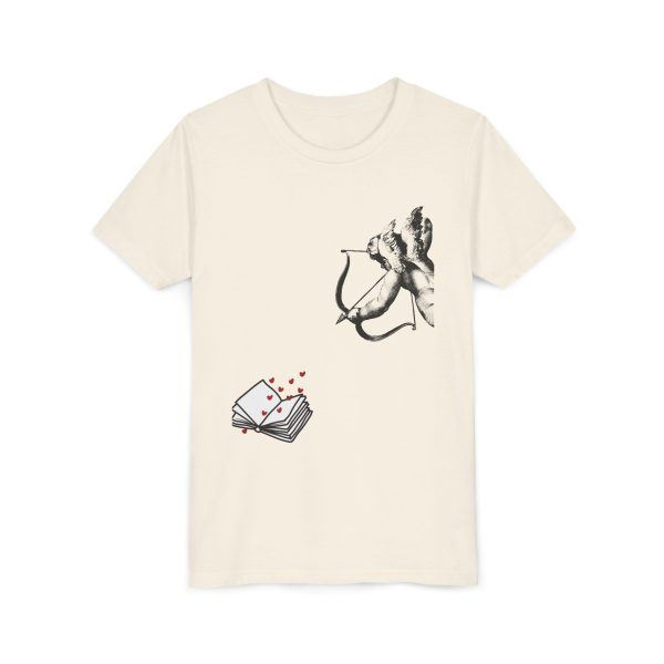 Cupid's Book Youth Tee - Cute Gift for Readers - Image 11