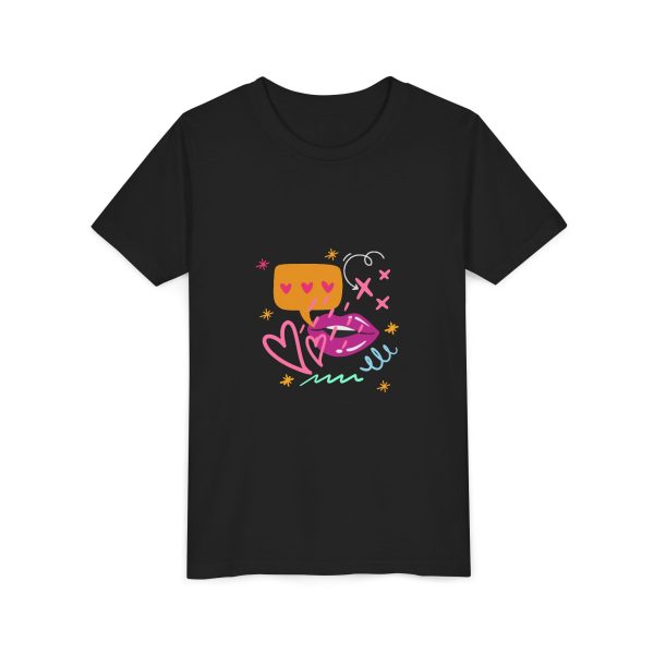 Cute Heart Conversation Youth Tee - Image 3